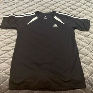 Boys size L (14/16) adidas black short sleeve dri fit shirt